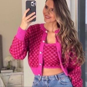 Zara plaid knit top💓🏷